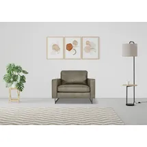 Home Affaire Loveseat Pinto Kunstleder 105 x 85 x 97 cm Grau mit Keder
