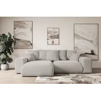 altdecor Ecksofa mit Schlaffunktion und Bettkasten Corner Sofa Eckcouch Couch L-Form universal, links/rechts angeordnet Schlafcouch Ausziehbar Wohn... - Hellbraun