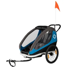 Hamax Traveller Kinderanhänger inkl. Fahrraddeichsel und Buggyrad blue/grey 2021