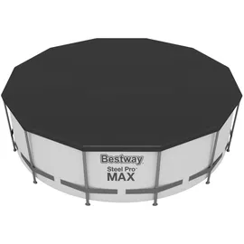 BESTWAY Steel Pro Max Frame Pool Set 366 x 122 cm lichtgrau inkl. Filterpumpe