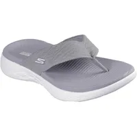 Skechers Damen ON-The-GO 600 Sunny flip-Flops, Gray Textile, 42 EU