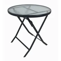 VCM Gartentisch klappbar Ø 70 x 70 cm Anthrazit