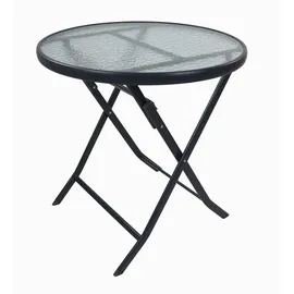 VCM Gartentisch klappbar Ø 70 x 70 cm Anthrazit