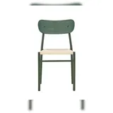 VCM Esszimmerstuhl Polly grün/natur 2er Set