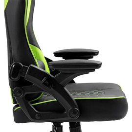 kraken chairs Gaming Stuhl Ergonomischer Gaming Sessel, Bürostuhl Höhenverstellbar Drehstuhl, Gamer Stuhl Verstellbare Armlehne Lendenkissen Schwarz/Grün