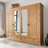 3S Frankenmöbel »Ramona« Massivholz Kleiderschrank SZ-0079 / 5-türiger Kleiderschrank