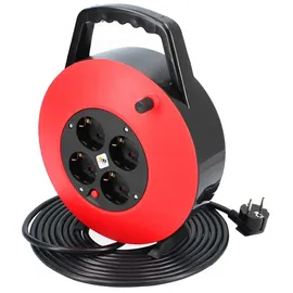 TM Electron Tmuad215 4 Outlets 15 M Kabeltrommel - Red - One Size