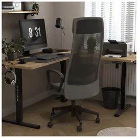 mark adler Xeno 7.6 | Höhenverstellbarer Schreibtischständer Elektrisch Verstellbar Tischgestell Gestell | Einstellbare Beinabständ | Schwarz