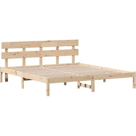 vidaXL Bettgestell Braun 180 x 200 cm Massivholz Kiefer