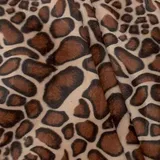 STOFFKONTOR Giraffe Fellimitat Velboa Stoff - Meterware, Braun-Beige gefleckt - zum Nähen von Bekleidung und Dekorationen jeder Art