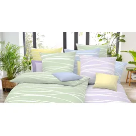 KAEPPEL Motion Mako-Satin gelb 155 x 220 cm + 80 x 80 cm