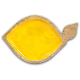 Zeller Present Servierschale Lemon, Mangoholz, 37x23x2cm