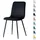 mcc direct Esszimmerstühle LEXI im 4er Set, mit Samtbezug & Metallbeinen, Designstuhl, Schwarz - Schwarz