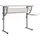 vidaXL Basteltisch Weiß & Grau 110x53x(58-87) cm Holzwerkstoff & Stahl