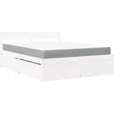 vidaXL Bett 140 x 200 cm Weiß