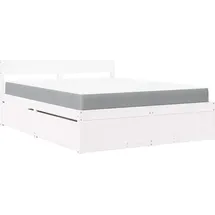 vidaXL Bett 140 x 200 cm Weiß