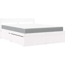 vidaXL Bett 140 x 200 cm Weiß