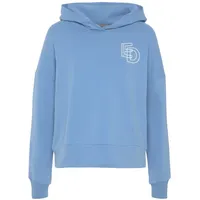 ELBSAND Kapuzensweatshirt mit Logodruck Azurblau L