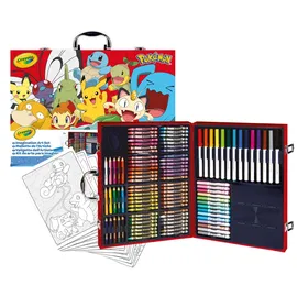 Crayola Pokémon Künstlerkoffer Kreativ-Set 115 Teile