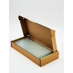 50x Glas Trinkhalme - 27cm - extra lang - klar