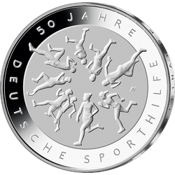 20-Euro-Silber-Gedenkmünze 2017 '50 Jahre Deutsche Sporthilfe' – Stempelglanz