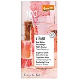 Vivani Edel Bitter Blutorange Schokoladentafel 90 g