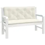 vidaXL Gartenbankauflage 120 x 50 x 7 cm melange creme 2 St.