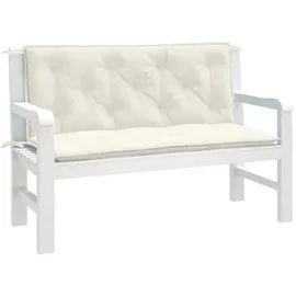 vidaXL Gartenbankauflage 120 x 50 x 7 cm melange creme 2 St.