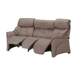 HIMOLLA Trapezsofa Leder 3-Sitzer Braun