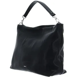 ABRO Schultertasche Leather Dalia Hobo Bag Kaia Black / Nickel