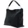 ABRO Schultertasche Leather Dalia Hobo Bag Kaia Black / Nickel