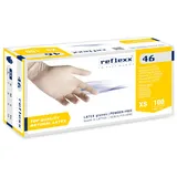 Reflexx R46, Handschuhe Latex puderfrei, Größe M, Bernsteinfarben, 100 Stück