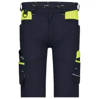 DASSY Manilla Stretch-Arbeitsshorts, 4-Way-Stretch, Cordura®, OEKO-TEX® nachtblau/neongelb