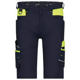 DASSY Manilla Stretch-Arbeitsshorts, 4-Way-Stretch, Cordura®, OEKO-TEX® nachtblau/neongelb