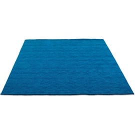 Home Affaire Wollteppich »Karchau«, rechteckig, Handweb Teppich, meliert, reine Wolle, handgewebt, brilliante Farben, blau