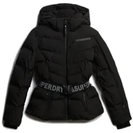 Superdry Luxe Belted Padded Damen. Kapuzenjacke schwarz (L),
