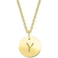 Kettenanhänger ONE ELEMENT "Buchstaben Anhänger aus 333 Gelbgold Ø 11,0 mm", gold, Schmuckanhänger, Damen, Buchstabe Y, A, Gelbgold 333 Gold, Gelbgold 333, Gold, Kettenanhänger, das perfekte Geburtstagsgeschenk für Frau und Mann
