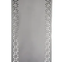 COFI Tischläufer für Zuhause und Garten mit Laserschnittmuster, 140x40 cm aus Polyester Grau