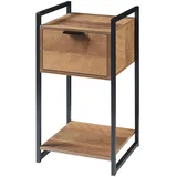 [en.casa] Beistelltisch Namsskogan 62x33x32cm Walnussoptik