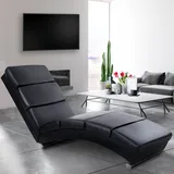 Miadomodo Chaiselongue Kunstleder 51 x 154 x 73 cmschwarz