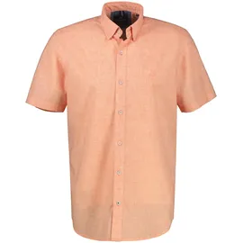 Lerros Kurzarmhemd LERROS, "LERROS Kurzarmhemd mit verdecktem Button-down-Kragen", - pale papaya, - XXL,