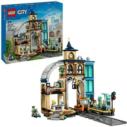 LEGO City 60469 Hauptbahnhof Bausatz, Mehrfarbig