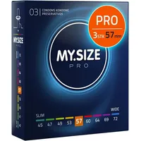 MY.SIZE PRO Elite Kondome, Größe 4, 57 mm, 3 Stück – Extra reines Vytex-Latex, leicht zu öffnen