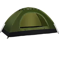 Ultraleichtes Campingzelt, Pop-Up-Zelt mit Tragetasche, wasserdicht und winddicht, Camping-Unterstände für Rucksackreisen, Ausflüge, Wandern (1 Person, Armeegrün)