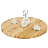 LAMO Manufaktur Esstischplatte LAMO Manufaktur Tischplatte rund 80 cm aus Naturholz für Esstisch (Bürotisch, Esstischtischplatte), Kaffeetisch, Kindertisch, Stärke: 40 mm Farbe: Rustikal braun 4 cm x 80 cm