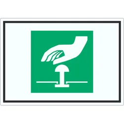 HB-Druck Not-Halt-Knopf Symbol Aufkleber A5 (148x210mm)