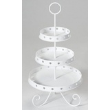 CHRISTMAS GOODS by Inge Dekoetagere »Weihnachtsdeko mit 3 Etagen, Höhe 55 cm«, (1 St.), Etagere aus Metall, weiß