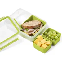 Emsa Lunchbox CLIP & GO transparent/grün 0,55 l, 1 St.