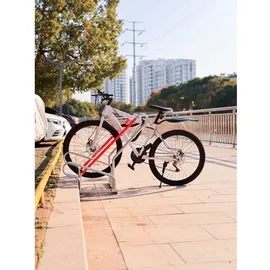schulte-regalwelt Fahrradständer R5002 Bodenmontage 210 cm Silber