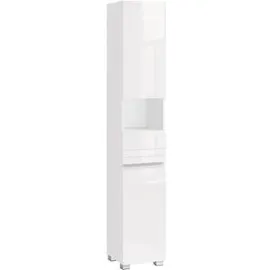 VASAGLE Badschrank weiß 30,0 x 30,0 x 170,0 cm